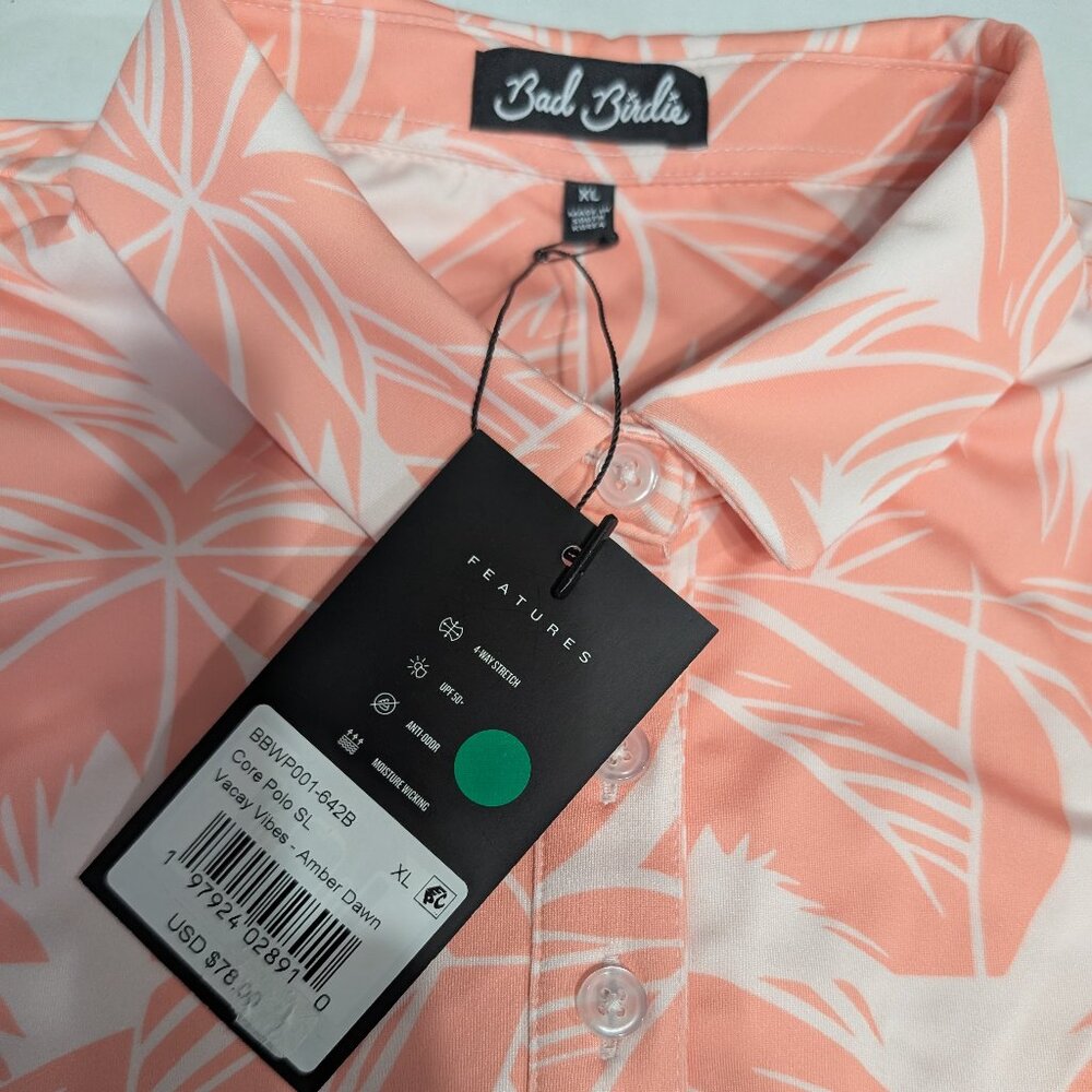 Women’s Bad Birdie Golf Core Performance Polo Shirt NWT MSRP $78 - Picture 4 of 6